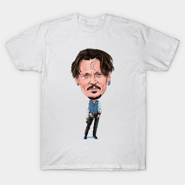 Johnny Caricature T-Shirt by tabslabred